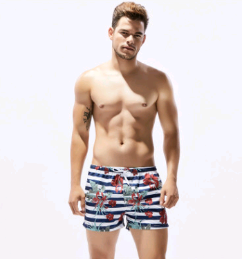 New men's beach pants casual shorts quick-drying seaside hot spring bathing trunks