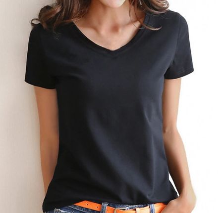 Women's Casual Solid Short Sleeved T-Shirt